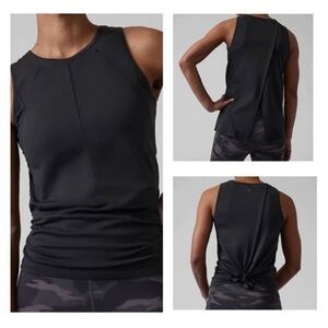 Athleta Foothill Tank top split back Black size medium